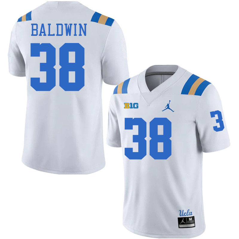 Burr Baldwin UCLA Jersey,UCLA Bruins #38 Burr Baldwin Jersey Youth College Football Uniforms-White